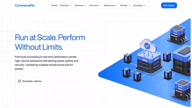 The CommerceFlo High-Volume Operations page, full length